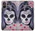 W3821 Sugar Skull Steam Punk Girl Gothic Hülle Schutzhülle Taschen und Leder Flip für Sony Xperia 5 V