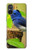 W3839 Bluebird of Happiness Blue Bird Hülle Schutzhülle Taschen und Leder Flip für Sony Xperia 5 V