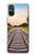 W3866 Railway Straight Train Track Hülle Schutzhülle Taschen und Leder Flip für Sony Xperia 5 V