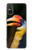 W3876 Colorful Hornbill Hülle Schutzhülle Taschen und Leder Flip für Sony Xperia 5 V