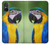 W3888 Macaw Face Bird Hülle Schutzhülle Taschen und Leder Flip für Sony Xperia 5 V