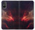 W3897 Red Nebula Space Hülle Schutzhülle Taschen und Leder Flip für Sony Xperia 5 V