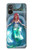 W3911 Cute Little Mermaid Aqua Spa Hülle Schutzhülle Taschen und Leder Flip für Sony Xperia 5 V