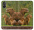 W3917 Capybara Family Giant Guinea Pig Hülle Schutzhülle Taschen und Leder Flip für Sony Xperia 5 V