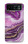 W3896 Purple Marble Gold Streaks Hülle Schutzhülle Taschen und Leder Flip für Motorola Razr 40