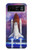 W3913 Colorful Nebula Space Shuttle Hülle Schutzhülle Taschen und Leder Flip für Motorola Razr 40