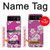 W3924 Cherry Blossom Pink Background Hülle Schutzhülle Taschen und Leder Flip für Motorola Razr 40