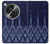 W3950 Textile Thai Blue Pattern Hülle Schutzhülle Taschen und Leder Flip für OnePlus OPEN