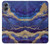 W3906 Navy Blue Purple Marble Hülle Schutzhülle Taschen und Leder Flip für Samsung Galaxy A05
