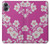 W3924 Cherry Blossom Pink Background Hülle Schutzhülle Taschen und Leder Flip für Samsung Galaxy A05