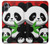 W3929 Cute Panda Eating Bamboo Hülle Schutzhülle Taschen und Leder Flip für Samsung Galaxy A05