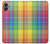 W3942 LGBTQ Rainbow Plaid Tartan Hülle Schutzhülle Taschen und Leder Flip für Samsung Galaxy A05