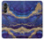 W3906 Navy Blue Purple Marble Hülle Schutzhülle Taschen und Leder Flip für Samsung Galaxy A05s
