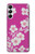 W3924 Cherry Blossom Pink Background Hülle Schutzhülle Taschen und Leder Flip für Samsung Galaxy A05s