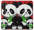 W3929 Cute Panda Eating Bamboo Hülle Schutzhülle Taschen und Leder Flip für Samsung Galaxy A05s