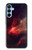 W3897 Red Nebula Space Hülle Schutzhülle Taschen und Leder Flip für Samsung Galaxy A15 5G