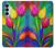 W3926 Colorful Tulip Oil Painting Hülle Schutzhülle Taschen und Leder Flip für Samsung Galaxy A15 5G