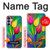 W3926 Colorful Tulip Oil Painting Hülle Schutzhülle Taschen und Leder Flip für Samsung Galaxy A15 5G