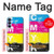 W3930 Cyan Magenta Yellow Key Hülle Schutzhülle Taschen und Leder Flip für Samsung Galaxy A15 5G