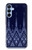 W3950 Textile Thai Blue Pattern Hülle Schutzhülle Taschen und Leder Flip für Samsung Galaxy A15 5G