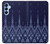 W3950 Textile Thai Blue Pattern Hülle Schutzhülle Taschen und Leder Flip für Samsung Galaxy A15 5G