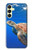 W3898 Sea Turtle Hülle Schutzhülle Taschen und Leder Flip für Samsung Galaxy A25 5G