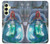 W3912 Cute Little Mermaid Aqua Spa Hülle Schutzhülle Taschen und Leder Flip für Samsung Galaxy A25 5G