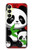 W3929 Cute Panda Eating Bamboo Hülle Schutzhülle Taschen und Leder Flip für Samsung Galaxy A25 5G