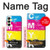 W3930 Cyan Magenta Yellow Key Hülle Schutzhülle Taschen und Leder Flip für Samsung Galaxy A25 5G