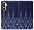 W3950 Textile Thai Blue Pattern Hülle Schutzhülle Taschen und Leder Flip für Samsung Galaxy A25 5G