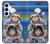 W3915 Raccoon Girl Baby Sloth Astronaut Suit Hülle Schutzhülle Taschen und Leder Flip für Samsung Galaxy A35 5G