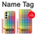 W3942 LGBTQ Rainbow Plaid Tartan Hülle Schutzhülle Taschen und Leder Flip für Samsung Galaxy A35 5G