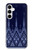 W3950 Textile Thai Blue Pattern Hülle Schutzhülle Taschen und Leder Flip für Samsung Galaxy A35 5G