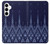 W3950 Textile Thai Blue Pattern Hülle Schutzhülle Taschen und Leder Flip für Samsung Galaxy A35 5G