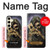 W3594 Grim Reaper Wins Poker Hülle Schutzhülle Taschen und Leder Flip für Samsung Galaxy S24