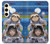 W3915 Raccoon Girl Baby Sloth Astronaut Suit Hülle Schutzhülle Taschen und Leder Flip für Samsung Galaxy S24