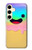 W3939 Ice Cream Cute Smile Hülle Schutzhülle Taschen und Leder Flip für Samsung Galaxy S24