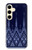 W3950 Textile Thai Blue Pattern Hülle Schutzhülle Taschen und Leder Flip für Samsung Galaxy S24