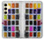 W3956 Watercolor Palette Box Graphic Hülle Schutzhülle Taschen und Leder Flip für Samsung Galaxy S24