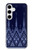 W3950 Textile Thai Blue Pattern Hülle Schutzhülle Taschen und Leder Flip für Samsung Galaxy S24 Plus