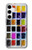 W3956 Watercolor Palette Box Graphic Hülle Schutzhülle Taschen und Leder Flip für Samsung Galaxy S24 Plus