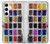 W3956 Watercolor Palette Box Graphic Hülle Schutzhülle Taschen und Leder Flip für Samsung Galaxy S24 Plus