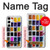 W3956 Watercolor Palette Box Graphic Hülle Schutzhülle Taschen und Leder Flip für Samsung Galaxy S24 Plus