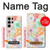 W3705 Pastel Floral Flower Hülle Schutzhülle Taschen und Leder Flip für Samsung Galaxy S24 Ultra