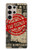 W3937 Text Top Secret Art Vintage Hülle Schutzhülle Taschen und Leder Flip für Samsung Galaxy S24 Ultra