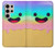 W3939 Ice Cream Cute Smile Hülle Schutzhülle Taschen und Leder Flip für Samsung Galaxy S24 Ultra