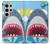 W3947 Shark Helicopter Cartoon Hülle Schutzhülle Taschen und Leder Flip für Samsung Galaxy S24 Ultra