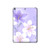 W2361 Purple White Flowers Tablet Hülle Schutzhülle Taschen für iPad 10.2 (2021,2020,2019), iPad 9 8 7