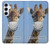 W3806 Funny Giraffe Hülle Schutzhülle Taschen und Leder Flip für Samsung Galaxy A55 5G