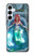 W3911 Cute Little Mermaid Aqua Spa Hülle Schutzhülle Taschen und Leder Flip für Samsung Galaxy A55 5G